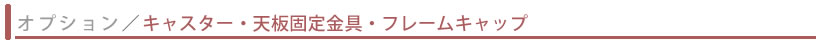 オプション／キャスターその他