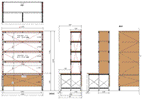 ラック型デスク図面